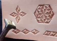 012-06 Letter Diamond hand made Leather stamp decorating tool
