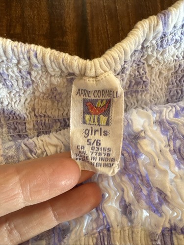 Cornelloki April Cornell 5-6 Girls Easter Farm Chick Maxi Dress Lavender Smocked - Picture 10 of 15