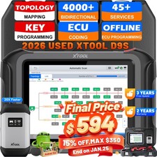 2026 USED XTOOL D9S Auto Full Diagnostic Scan...