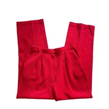 ST JOHN Red Santana Knit Red Pull on Pants Size 8