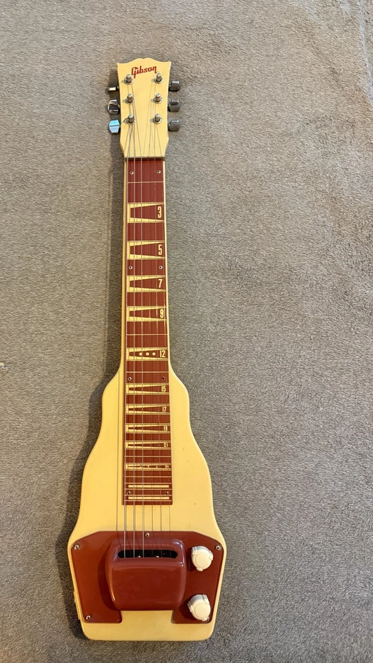 1950s Gibson BR-9 Lap Steel guitar w/Case and Flat Tone Bar & metal finger picks - Image 3 of 4