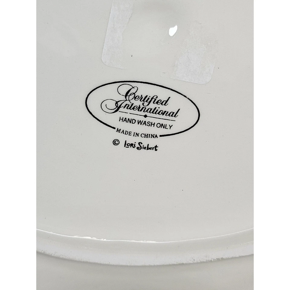 Plato de telaraña Lori Siebert internacional certificado negro blanco decoración de Halloween Foto 3 de 4