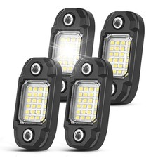 4 Pods Rock Lights 24 LEDs Chips Waterproof Neon Trail Rig Lamp Underglow White