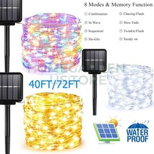 Solar String Light LED Lights Waterproof Copper Wire Fairy Outdoor Garden Party