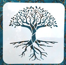 Tree Of Life Stencil- 7.75 X 7.75 - Tree With...