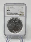 2021 American Silver Eagle $1 NGC MS70 Eagle Landing Type 2 T-2 US Mint Coin