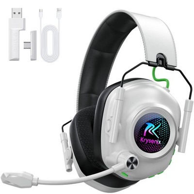 Wireless Gaming Headset for PS5 & PC, 50mm Titanium Drivers, Low-Latency 2.4G...