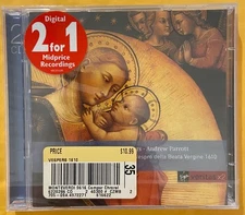 MONTEVERDI - VESPRO DELLA BEATA 2 CD SET NEW SEALED