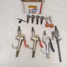 Lot of 11 Pneumatic Air Blow Guns & Nozzles Mixed Brands & Parts LOT-935