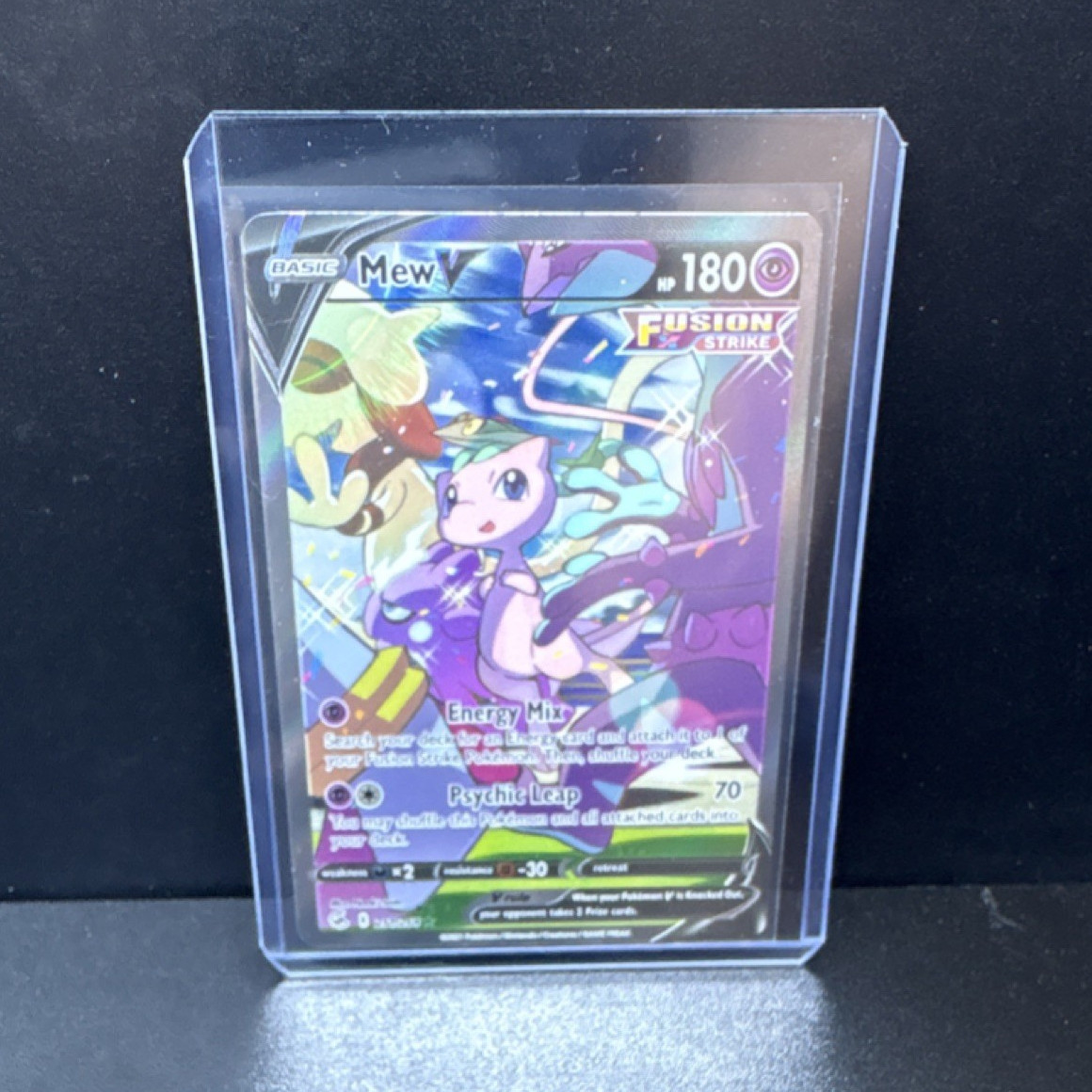 Pokemon Mew V 251/264 Fusion Strike Ultra Rare Holo Full Art 180 HP