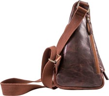 Antique Brown Leather Pipe and Cigar Holder Bag