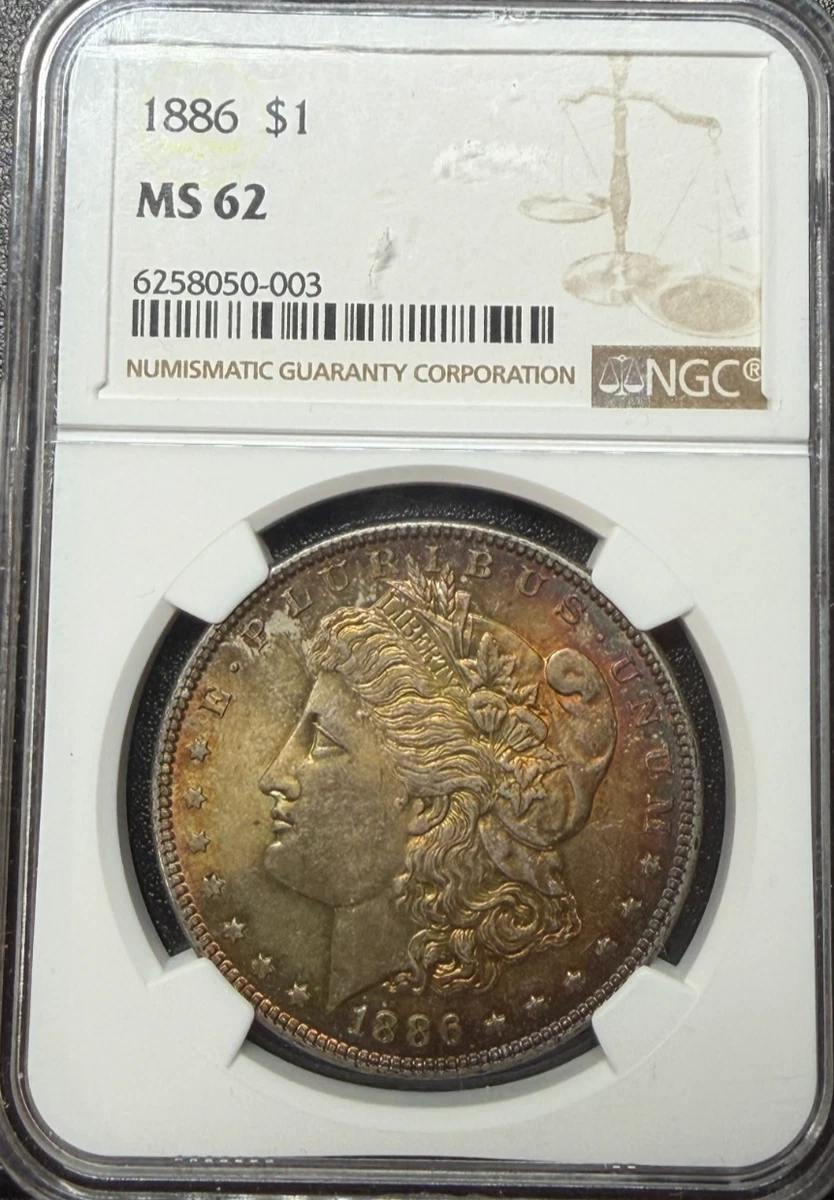 1886 Morgan Silver Dollar MS62モルガンダラー118 1886 Morgan Silver Dollar MS62モルガンダラー118 1886 Morgan Silver