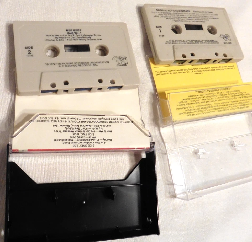 2 Vintage Bee Gees Cassette Tapes - Saturday Night Fever Soundtrack + GOLD Vol 1 - Image 3 of 3