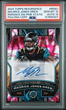 2024 PINK STATIC #RSMJ MAURICE JONES-DREW 7/10 PSA 10 AUTO 10