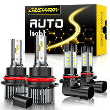 For Ford Expedition 1999-2002 4pc Led Headlight Fog Light Bulbs Combo Kit 6000k