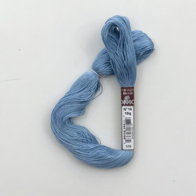 DMC #517 Sky Blue Floche cotton thred smocking embroidery needlework needlepoint