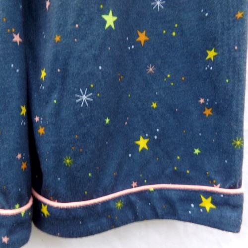 Nordstrom Junior Girls Pajama Set Sleepwear Small 7/8 Stars in Dark Sky - Picture 10 of 11
