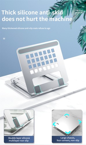 Aluminum Tablet Stand Holder Adjustable Phone Desktop Riser for Office Home - Picture 8 of 11