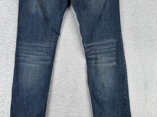 Axe & Crown Jeans Mens 33 Blue Denim Slim Straight Embroidered Cotton 33x32 - Picture 14 of 15