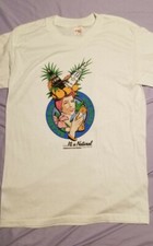 Vintage Bacardi Shirt Rum 80s Its a Natural USA Vintage Lg Modern Med/Small  