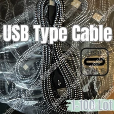 Braided USB-C Type C Fast Charger Cable 10FT Cord Lot For Samsung iPhone 15 16