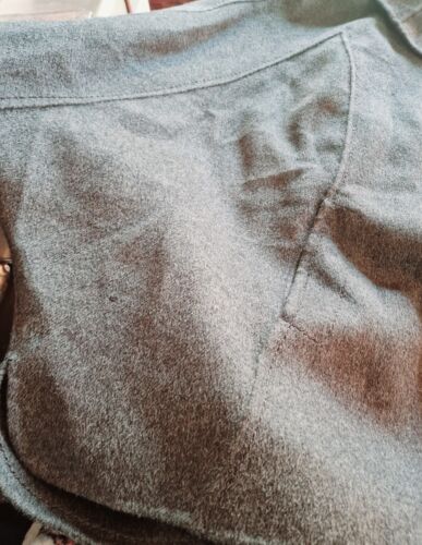 JAEGER WOMENS SOFT GREY WOOL MIX CAPE WITH POCKETS & BUTTON FASTENING SIZE L - Picture 4 of 7