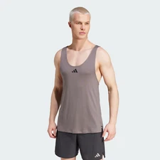 NWT adidas Workout Stringer Tank Top  Logo Sleeveless IS3835 CHARCOAL MEN'S MED.