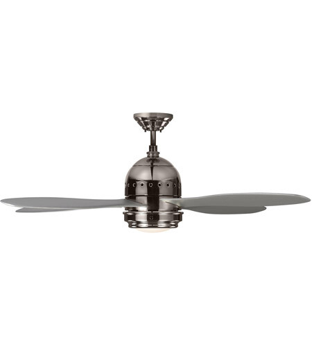 METOGRAPH 56" INDOOR CEILING FAN IN POLISHED NICKEL WITH GREY BLADES - Picture 2 of 3