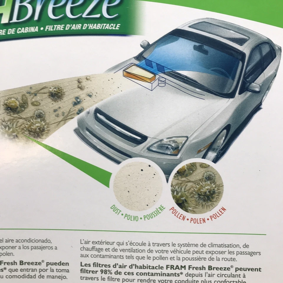 Juego de filtro de aire de cabina Fram Fresh Breeze CF10369 se adapta a MUCHOS vehículos BMW 528i 530i Foto 4 de 4