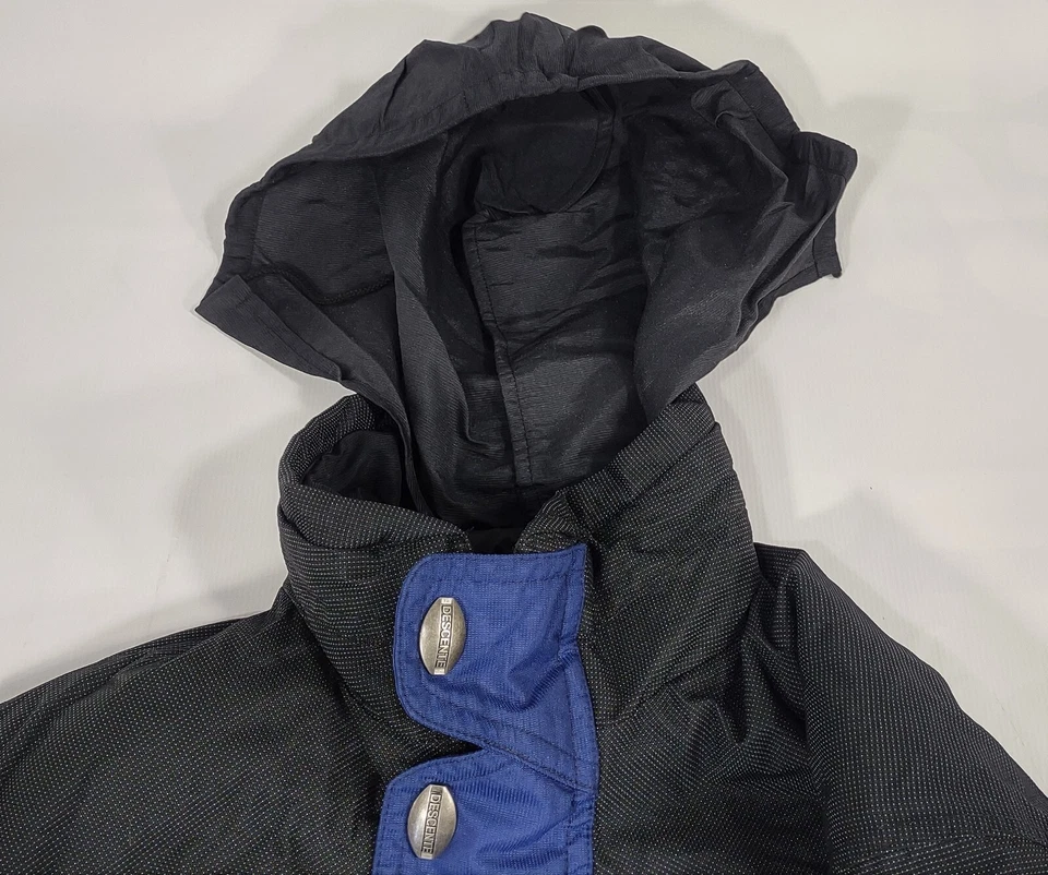 Descente Coat L Hooded Vented 2000 DLJ Direct American Ski Classic Blue Black - Image 4 of 4