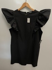 Express ruffle sleeve top Dress Black Color Size XL NWT
