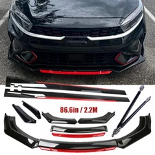 For Kia Forte Sedan/Hatchback Front Bumper Lip Spoiler Splitter Side Skirt Gloss