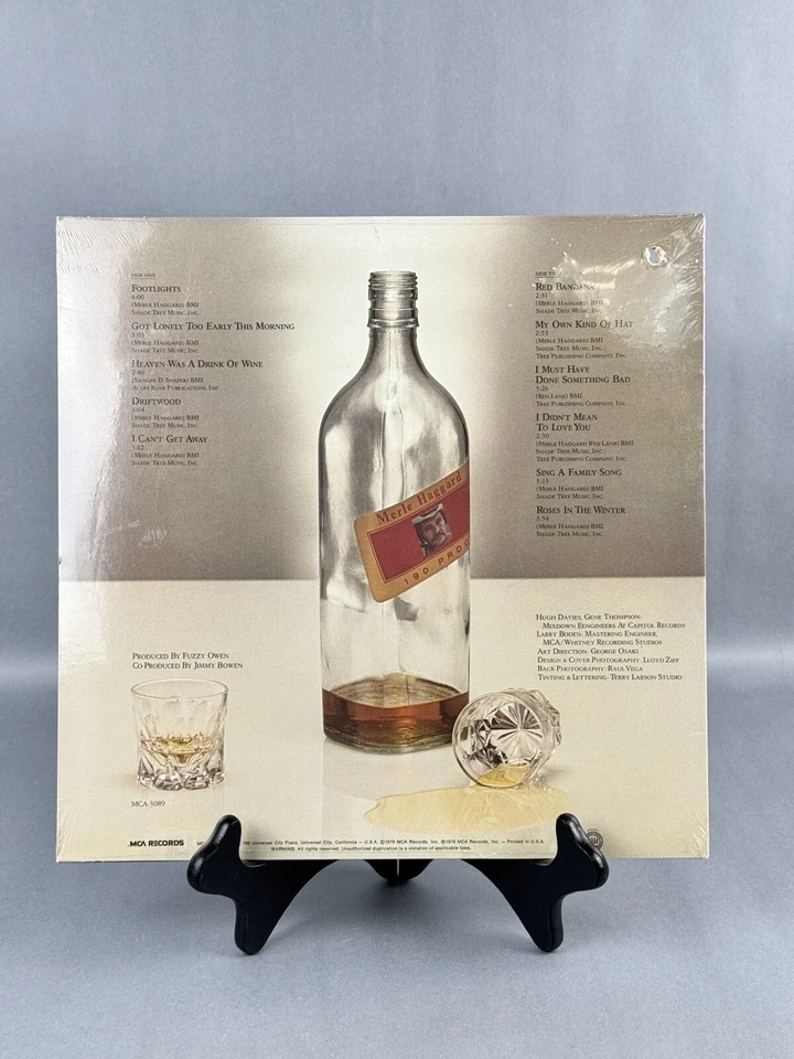 MERLE HAGGARD - serving 190 proof  (LP vinyl record) Rate Sealed - Image 3 of 3