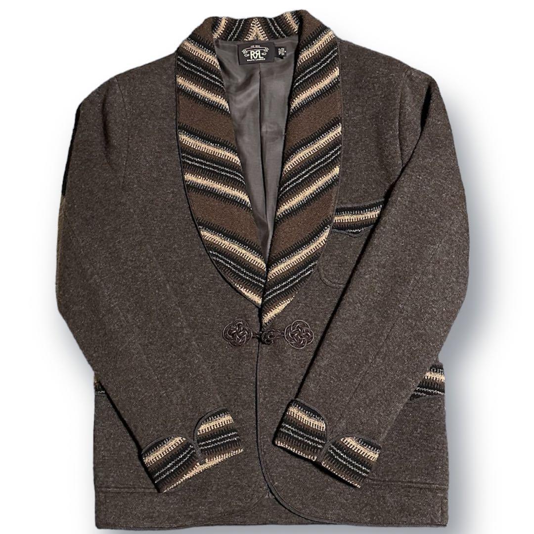 RRL RALPH LAUREN Smoking Jacket Native Pattern Rug Vintage RRL RALPH LAUREN Smoking Jacket Native Pattern Rug Vintage