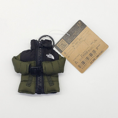 The North Face Olive Mini Nuptse Jacket Keychain Key Holder Japan