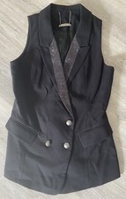Ed Hardy Women  s Vest  Black, Embroidered Tiger Sz. XSmall See Info