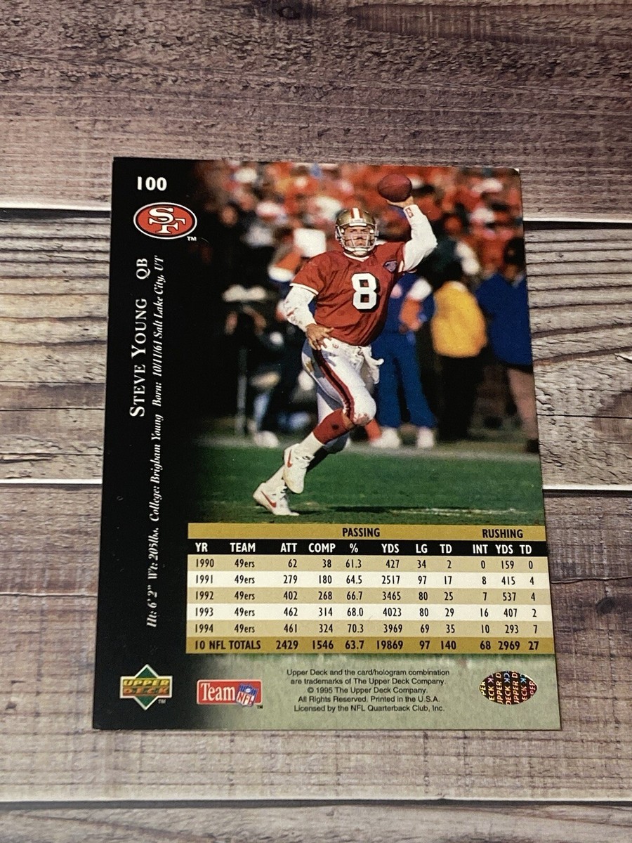 San Francisco 49ers 1995 Upper Deck #100 Steve Young Football Card