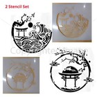 Torii Gateway stencil template set of 2 Airbrush art stencil Japanese
