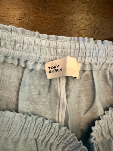 NUEVO Pantalón de Playa Tory Burch Calado - Azul Claro Cielo - Talla S - Precio de venta sugerido por el fabricante: $198 - Imagen 4 de 5