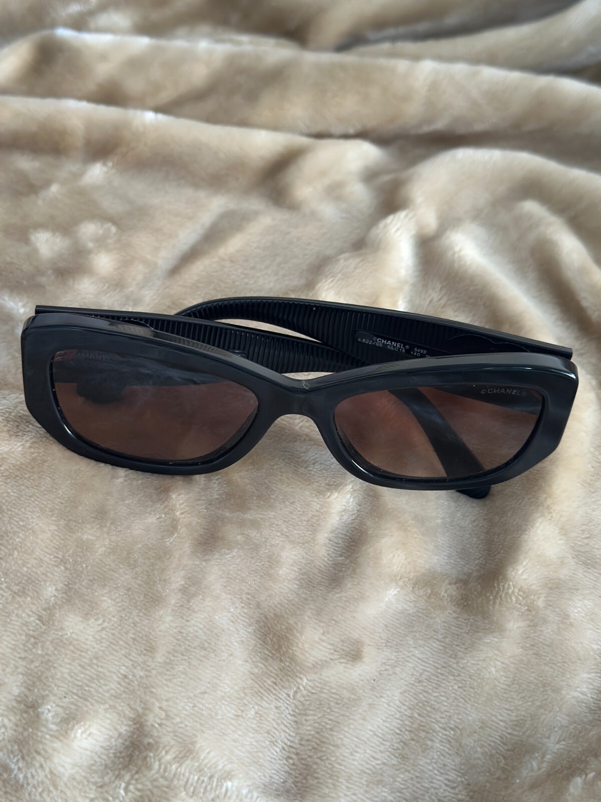 Chanel 5493-A C622/S5 Women's Gradient Sunglasses Black Brown 55mm 18mm 140mm