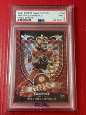 2021 Prizm Draft Picks Trevor Lawrence RC Ruby Wave #161 PSA 9 Rookie Jaguars QB