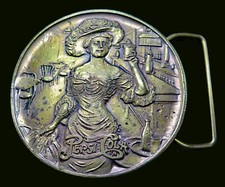 Pepsi Cola Soft Drink James Lind Wyoming Studio Art Works Vintage Belt Buckle