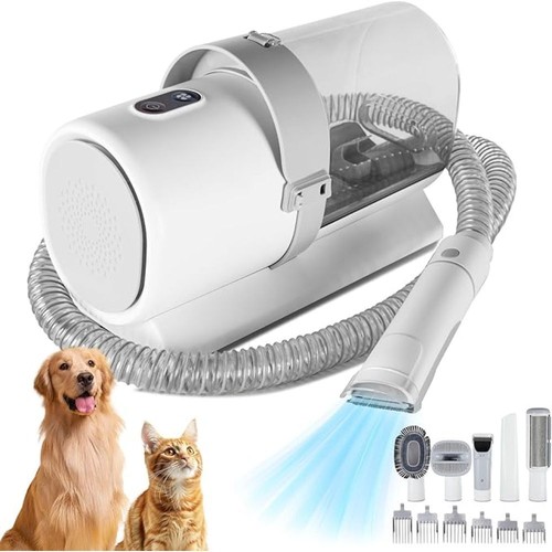 Pet Grooming Vacuum Kits 2.5L Home Dog Grooming Vacuum with Hair Clippers