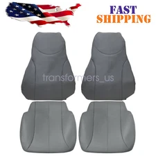 For 02-07 International Air Ride Driver / Passenger Bottom / Top Seat Cover Gray