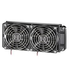 Clyxgs Water Cooling Radiator 12 Pipe Aluminum Heat Exchanger Radiator with F...