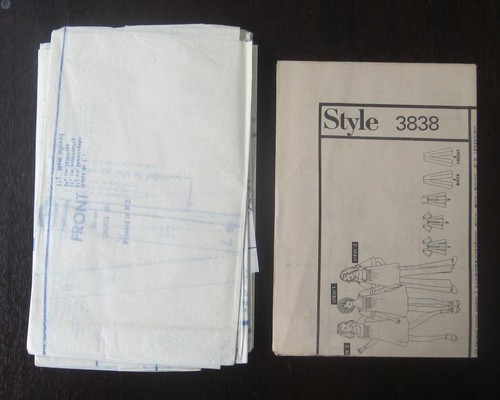 Vintage sewing pattern, Style 3838, Women's Dress, pinafore and pants, Size 14 - Picture 5 of 8