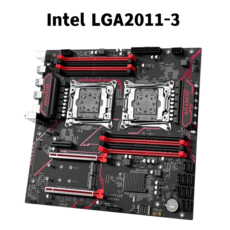2025 NEW X99-9D4 Dual CPU Motherboard LGA 2011-3 Intel E5 V3 V4 DDR4 Mainboard - Image 2 of 4