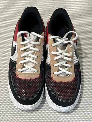 Nike Air Force 1 Low  Alter And Reveal  White Black Gym Red Size 7Y