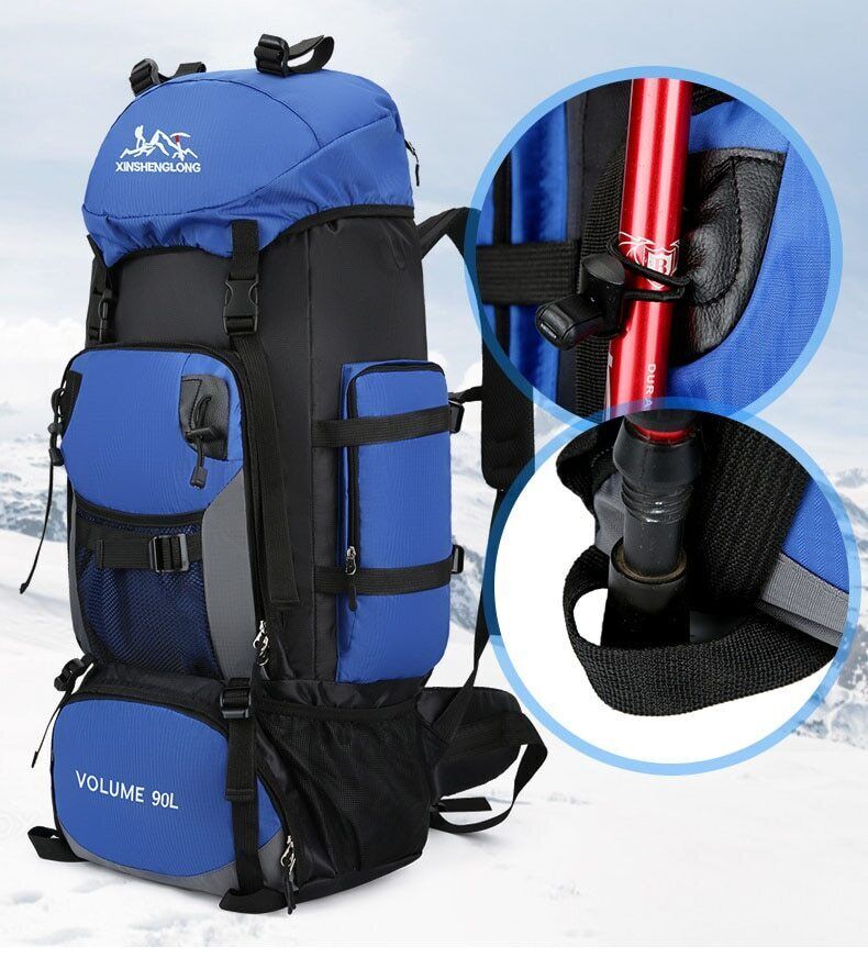 90LWaterproof Hiking Camping Backpack Climbing Travel  display picture 1