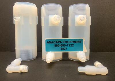 Savillex 120 & 150 mL Column Component Vessel, Flat Interior Lot of 3 (8827)W